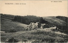 Old postcard AK Tramayes Rocher du Carcan FRANCE (1174223)
