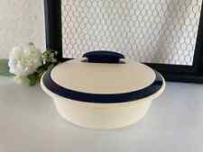 23 ⚜️ Tupperware Plat de Service Soupière Rond Iso Duo Bleu Beige