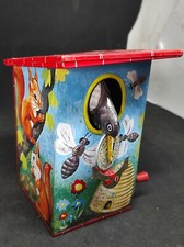 Mechanical Sheet Metal Piggy Bank Automaton Toy Antique German Excellent Condition