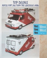 ADDITIF WEST FIAT 242 TEAM TRE GAZZELLE LANCIA 037 1984 ALTAYA TOP DECALS 1/43