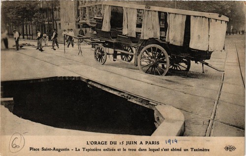 Cpa orage juin - du,