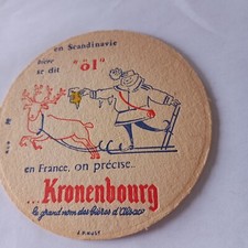 Ancien sous Bock Kronenbourg recto verso différent