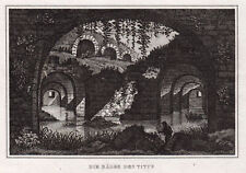 Rome Thermen De Titus Original Gravure sur Cuivre Strahlheim 1832
