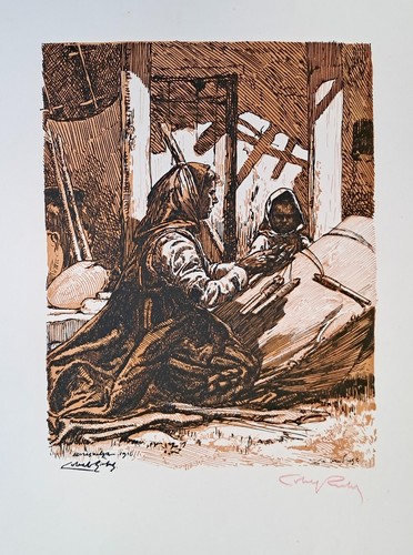 Lithographie lobel - lithographie, a.
