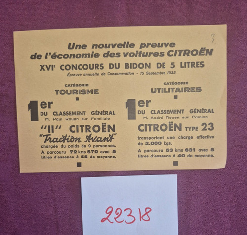 22318 citroen 11 cv - /,