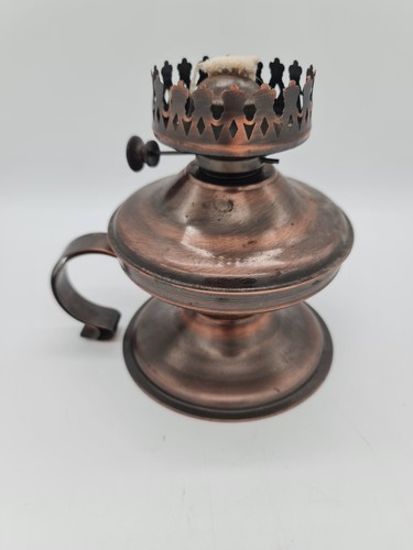 Antique metal kerosene lamp - antique,
