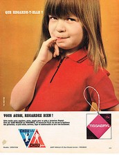 PUBLICITE ADVERTISING 044  1966  CHOU BABY JUNIOR  mode enfants  TISSABRYL