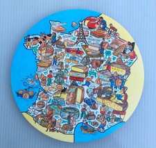 Ancien plateau fromage vintage années 60 ORNAMINE Annecy Made in France Paris