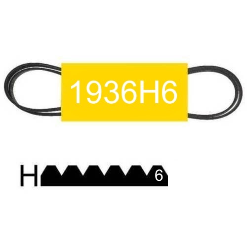 Courroie 1936h6 poly - 1936h6, v