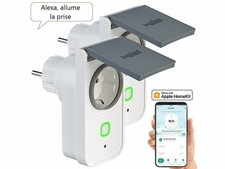 2 prises d'extérieur connectées SF-560.avs avec wattmètre et commandes vocales 