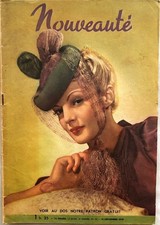 Nouveauté n° 50 du 18 Décembre 1938 revue ancienne Mode Couture Chapeau Tricot