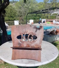 antique wooden folding lectern monogrammed book holder bible library kitchen