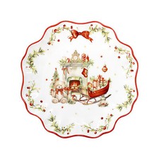 Assiette De Dessert Vintage De Noël En Porcelaine Arbre De Noël 6940