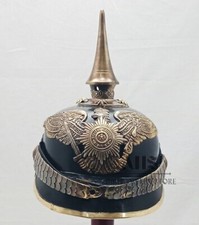 Casquette allemande costume d'officier prussien casque à pointes en cuir WW1 WW2