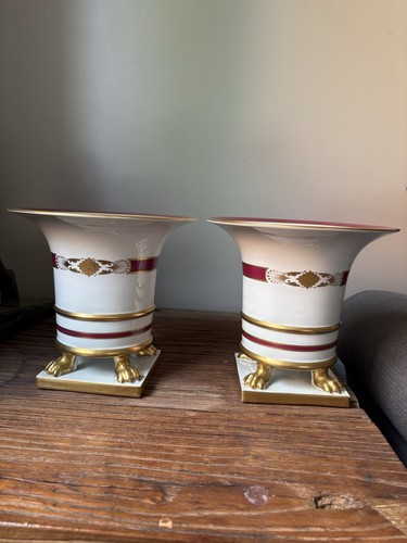 Paire vases porcelaine - en,