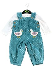 JoJo Maman Bebe BABY Outfit Set 3-6 Months Duck Applique Corduroy Dungaree