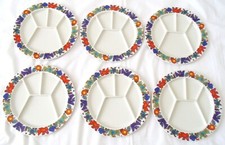 LOT 6 ASSIETTES A FONDUE 5 COMPARTIMENTS  VILLEROY & BOCH