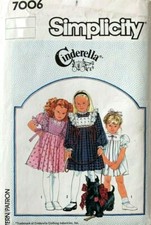 🧵👗✂ 7003 PATRON SIMPLICITY VINTAGE ROBE ESPRIT TABLIER CHIC   4 AU 5 ANS 