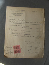 ++"1621" OLD INVOICE TILE MOSAIC ALPHONSE DEVREESE LAMBERSART