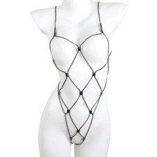 Womens Rhinestone Lingerie Body Jewelry Body Harness Ladies Party Underwear Gold