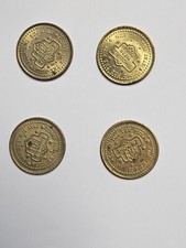 4 Vintage Showbiz Pizza Place Coins - BRONZE-Play Value Token You get four!