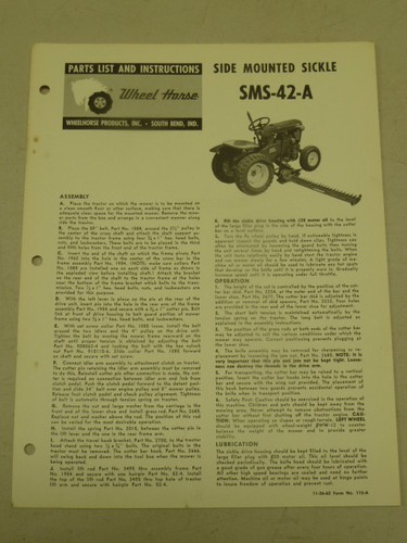 1962 wheel horse tractor - horse,