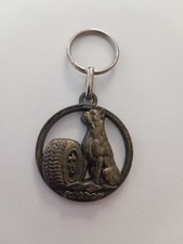 Metal keychain car tire KLEBER dog BOXER keychain vintage