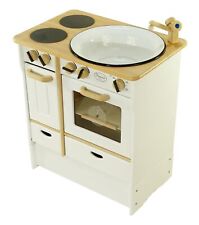 Cuisine de jeu blanche de haute qualité avec soubassement en bois pour enfants 