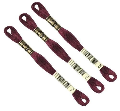 Dmc 814 lot échevettes - 3, fils