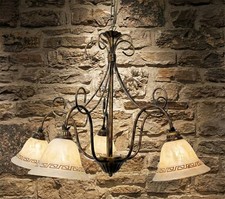 Lustre En Fer Forgé À 5