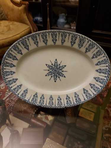 Gien faïence plat ovale - , du
