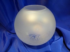 Satin Glass Kerosene Lamp Globe. H 115mm D 57mm. REF 5029