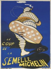 MICHELIN PNEU BIBENDUM Rf95 - POSTER HQ 40x60cm d'une AFFICHE VINTAGE