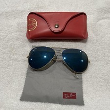 Ray-Ban Sunglasses RB3025 Aviator Flash Gold Frame Blue 112/17 Lens 62-14 Unisex