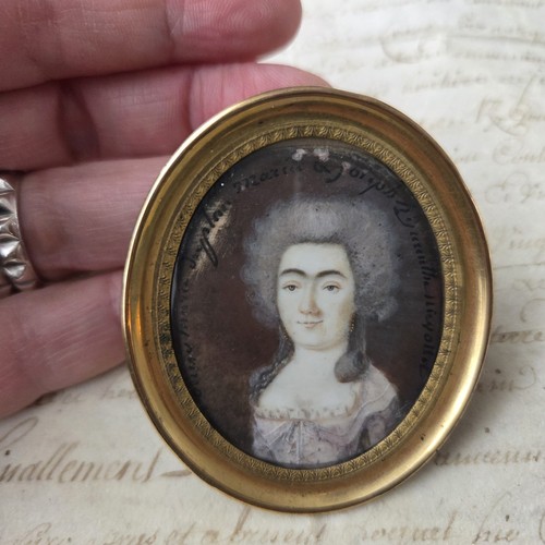 Portrait miniature peint - portrait,