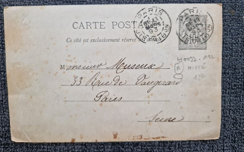 Lettre sage obliteration - lettre,