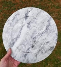 2 Villeroy & Boch Marble Dinner Plates Service Chargers 11.25" Light Gray