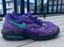 Nike Air Max2 Light Hornets Away 2019 Grape Purple Sneakers Men's Size 13