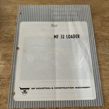Vintage 1969 Massey Ferguson Mf 32 Loader Assembly & Pre Delivery Instructions