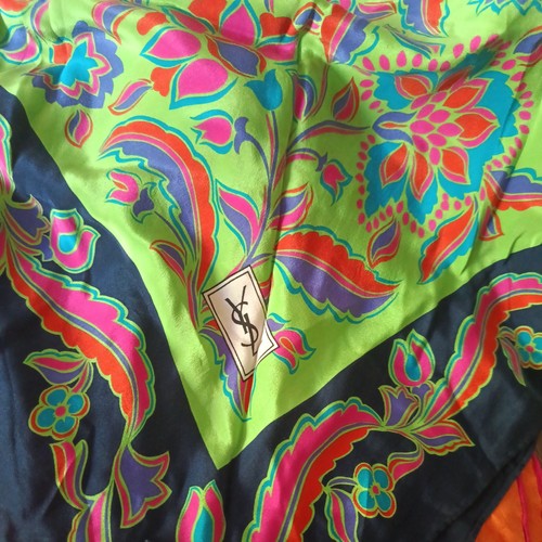 Foulard soie vintage - vintage, yves