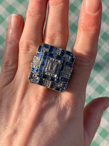 Bague ancienne vintage big - ancienne,