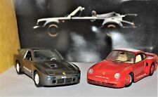 Voitures miniatures BURAGO 1/24 lot de deux Porsche, une 959 et une 924 Turbot