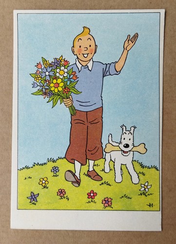 Hergé tintin carte postale - -, tintin.