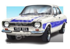 FORD ESCORT Mk1 PRINT (A3