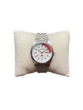 CITIZEN 7 AUTOMATIC DAY‑DATE – WHITE & RED DIAL – STAINLESS STEEL – JAPAN MOVT