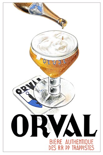 Poster affiche biere orval - poster,
