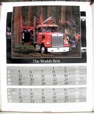 VINTAGE 1987 KENWORTH CALENDAR - 19"WIDEx24"HIGH