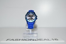 New Oozoo Authentic Blue Silicione Silver 43mm Medium Watch