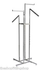 Résistant 4 Voie Mélange Mode Tringle Ecran Affichage Vêtement Rack Sol Support