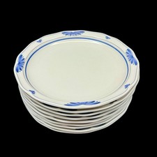 VTG Noritake Gala Cuisine Dutch Tile 7”  Dessert Plates Set Of 9 [378]